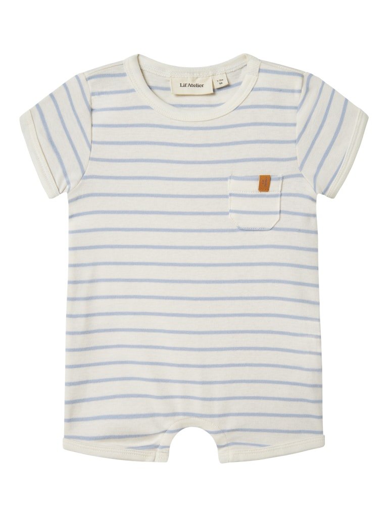 Lil' Atelier Baby GEO ARI SS LOOSE SUIT - Zen Blue | Torgunns Barneklær AS