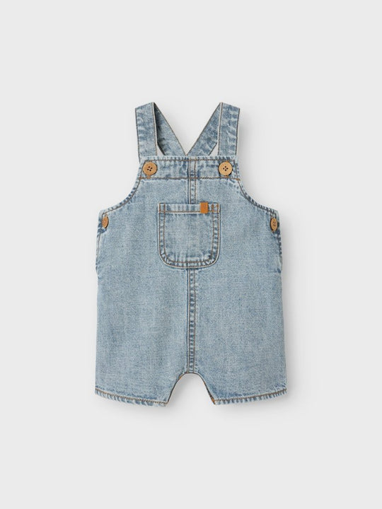 Lil' Atelier Baby HILBERT DENIM SHORT OVERALL - Light Blue Denim | Torgunns Barneklær AS