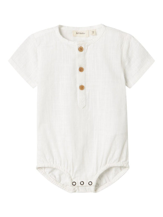 Lil' Atelier Baby HUGO SS LOOSE BODY SHIRT - Coconut Milk | Torgunns Barneklær AS