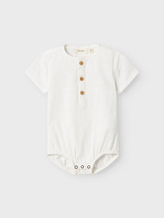 Lil' Atelier Baby HUGO SS LOOSE BODY SHIRT - Coconut Milk | Torgunns Barneklær AS