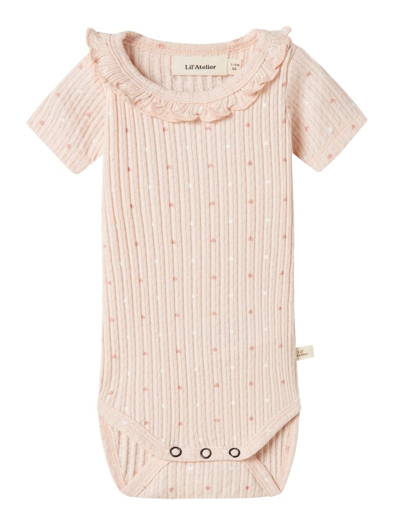 Lil' Atelier Baby HULLA HUA SS SLIM BODY - Peach Blush | Torgunns Barneklær AS