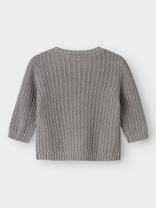 Lil' Atelier Baby KANTO LS KNIT - Ultimate Grey | Torgunns Barneklær AS