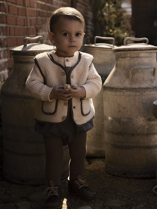 Lil' Atelier Baby LAJO LOOSE VEST - Turtledove | Torgunns Barneklær AS