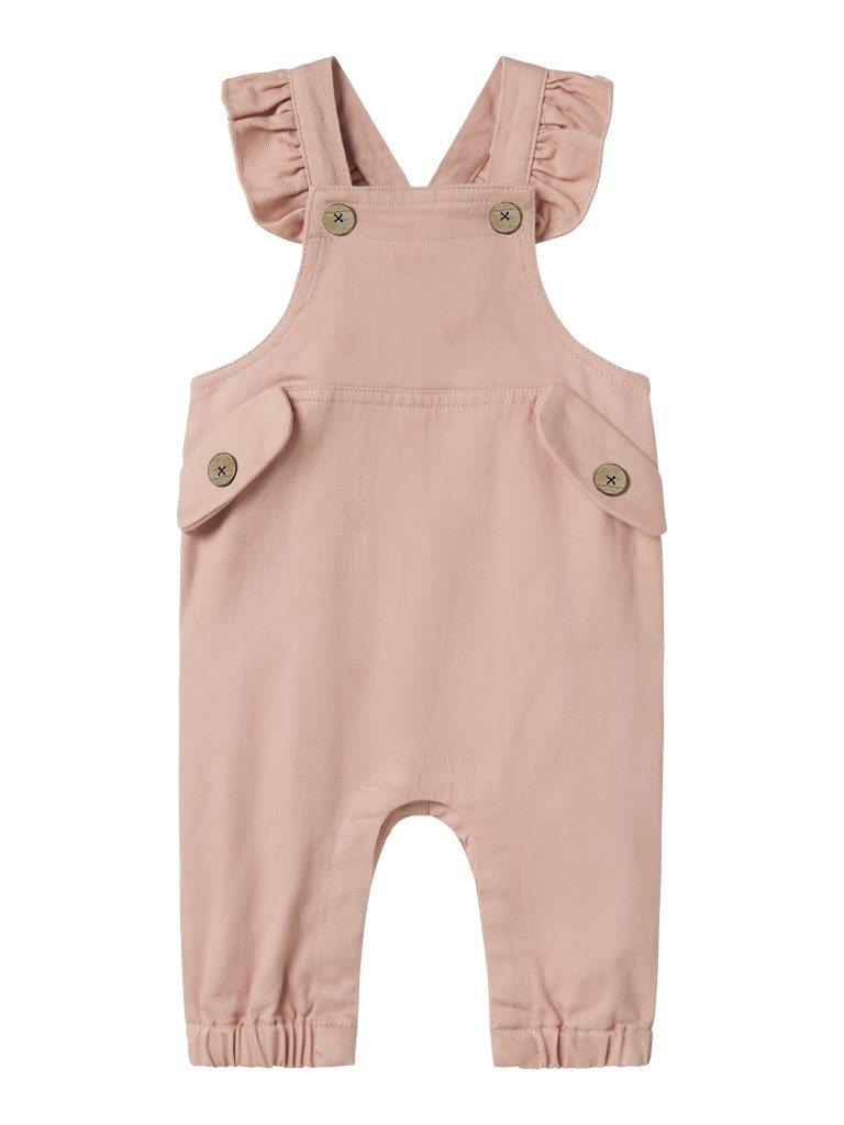 Lil' Atelier Baby LAMINA LOOSE TWILL OVERALL - Misty Rose | Torgunns Barneklær AS
