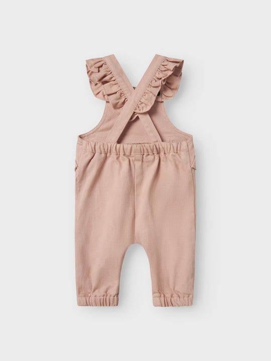 Lil' Atelier Baby LAMINA LOOSE TWILL OVERALL - Misty Rose | Torgunns Barneklær AS