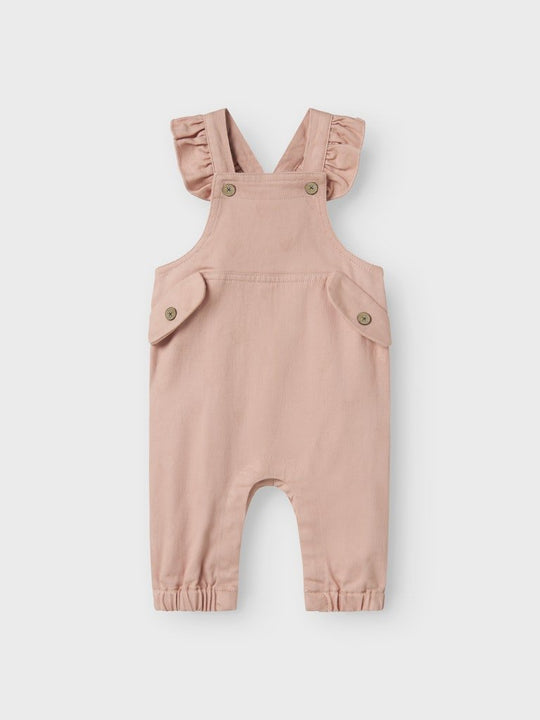 Lil' Atelier Baby LAMINA LOOSE TWILL OVERALL - Misty Rose | Torgunns Barneklær AS