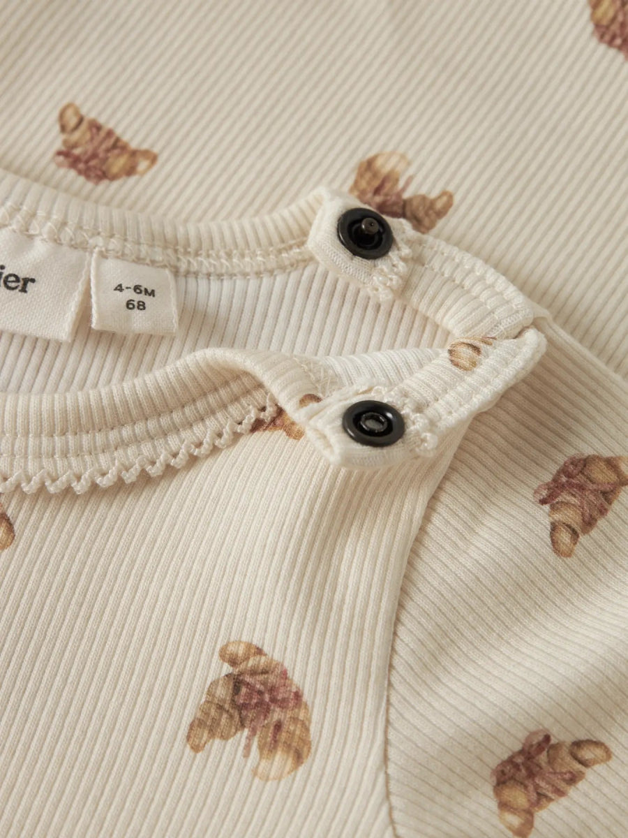 Lil' Atelier Baby LAVO EGI LS SLIM BODY - Turtledove | CROISSANT | Torgunns Barneklær AS