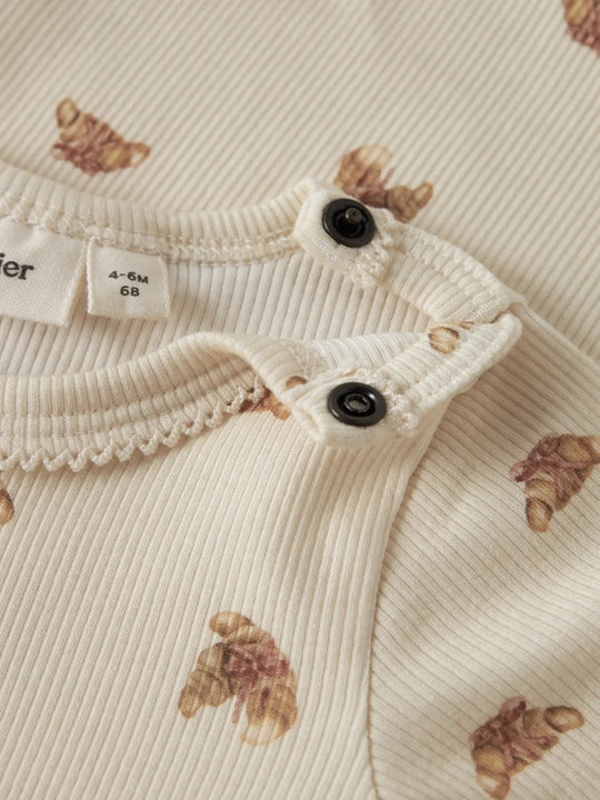 Lil' Atelier Baby LAVO EGI LS SLIM BODY - Turtledove | CROISSANT | Torgunns Barneklær AS