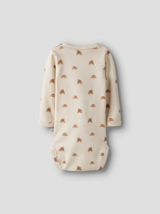 Lil' Atelier Baby LAVO EGI LS SLIM BODY - Turtledove | CROISSANT | Torgunns Barneklær AS