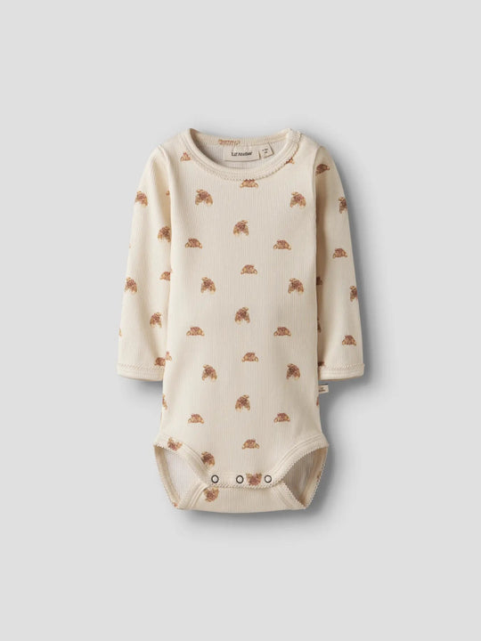 Lil' Atelier Baby LAVO EGI LS SLIM BODY - Turtledove | CROISSANT | Torgunns Barneklær AS