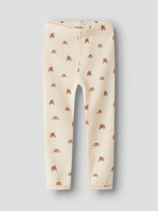 Lil' Atelier Baby LAVO EKI SLIM LEGGINGS - Turtledove | CROISSANT | Torgunns Barneklær AS