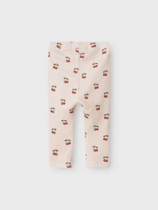 Lil' Atelier Baby LAVO ELF SLIM LEGGING NOOS - Silver Peony | CHERRY | Torgunns Barneklær AS
