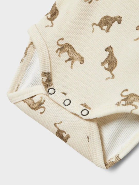 Lil' Atelier Baby LAVO ENO LS SLIM BODY - Turtledove | LEO | Torgunns Barneklær AS