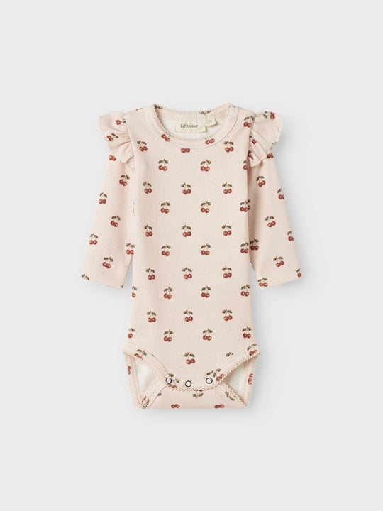 Lil' Atelier Baby LAVO EVE LS SLIM BODY NOOS - Silver Peony | CHERRY | Torgunns Barneklær AS