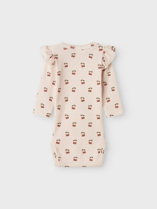 Lil' Atelier Baby LAVO EVE LS SLIM BODY NOOS - Silver Peony | CHERRY | Torgunns Barneklær AS
