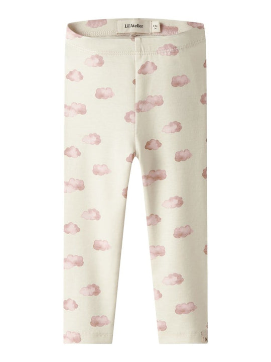 Lil' Atelier Baby LAYO KIM SLIM LEGGINGS NOOS - Turtledove | PINK CLOUD | Torgunns Barneklær AS