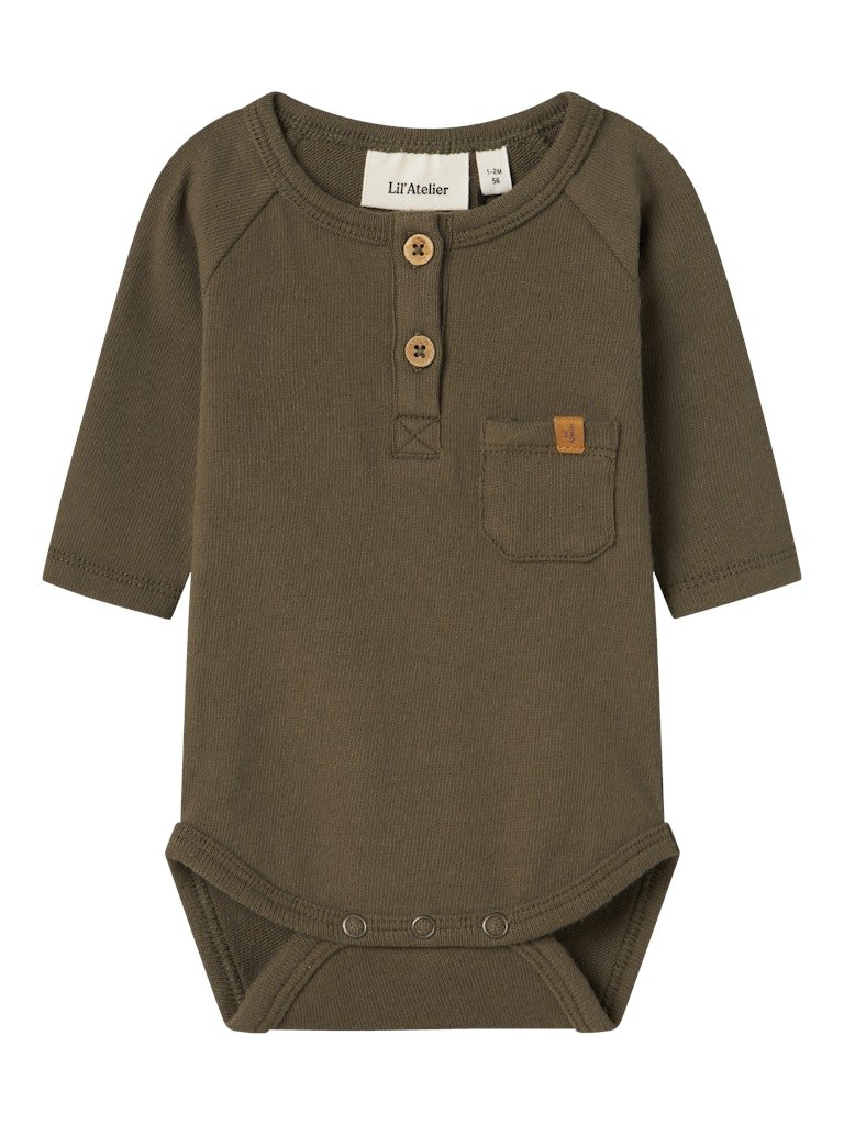 Lil' Atelier Baby LUNO LS SLIM BODY - Sea Turtle | Torgunns Barneklær AS