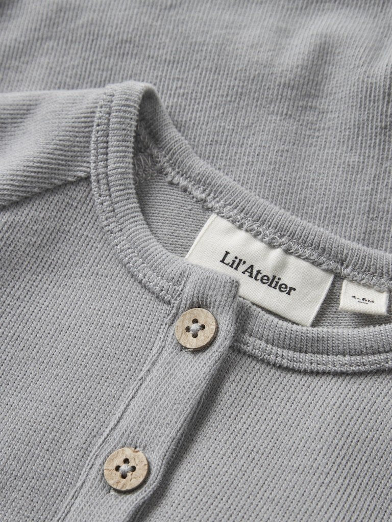 Lil' Atelier Baby LUNO LS SLIM BODY - Ultimate Grey | Torgunns Barneklær AS