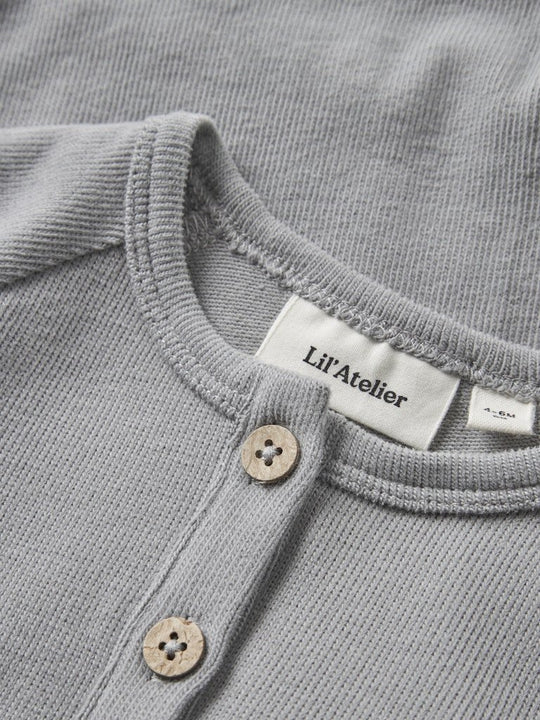 Lil' Atelier Baby LUNO LS SLIM BODY - Ultimate Grey | Torgunns Barneklær AS