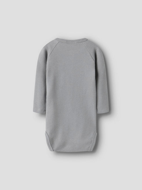 Lil' Atelier Baby LUNO LS SLIM BODY - Ultimate Grey | Torgunns Barneklær AS