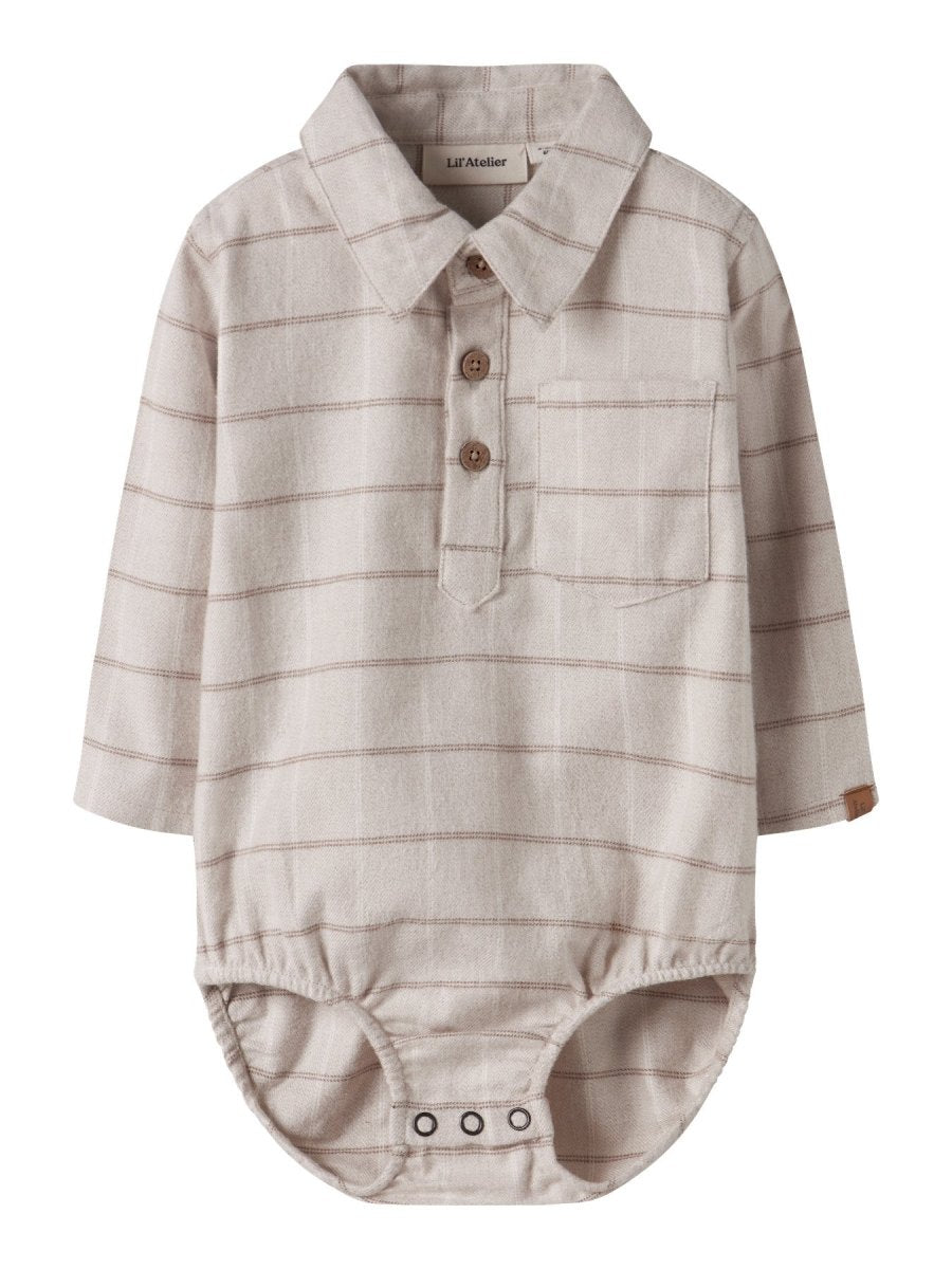 Lil' Atelier Baby NADIM LS LOOSE BODY SHIRT - Pure Cashmere | Torgunns Barneklær AS