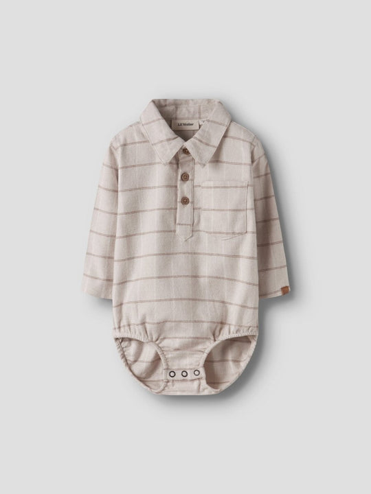 Lil' Atelier Baby NADIM LS LOOSE BODY SHIRT - Pure Cashmere | Torgunns Barneklær AS
