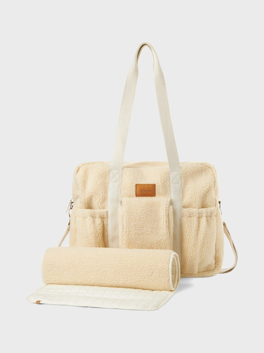 Lil' Atelier Baby NIGO SHERPA MOMMY BAG - Turtledove | Torgunns Barneklær AS