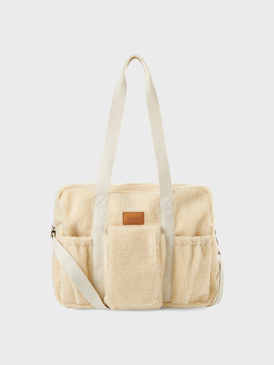 Lil' Atelier Baby NIGO SHERPA MOMMY BAG - Turtledove | Torgunns Barneklær AS