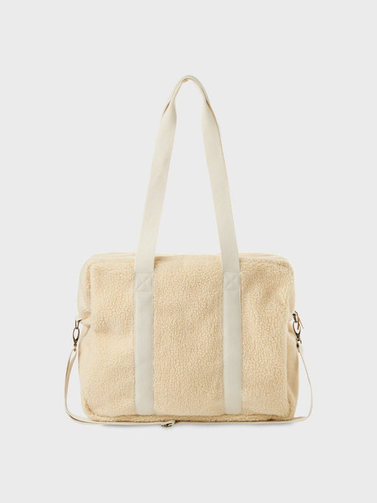 Lil' Atelier Baby NIGO SHERPA MOMMY BAG - Turtledove | Torgunns Barneklær AS