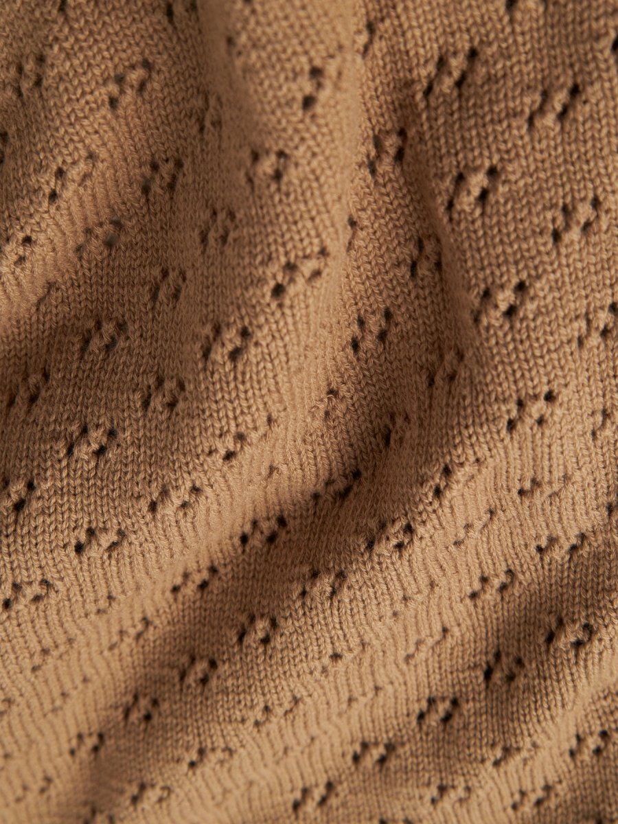Lil' Atelier Baby NILIO KNIT BLANKET - Sepia Tint | Torgunns Barneklær AS