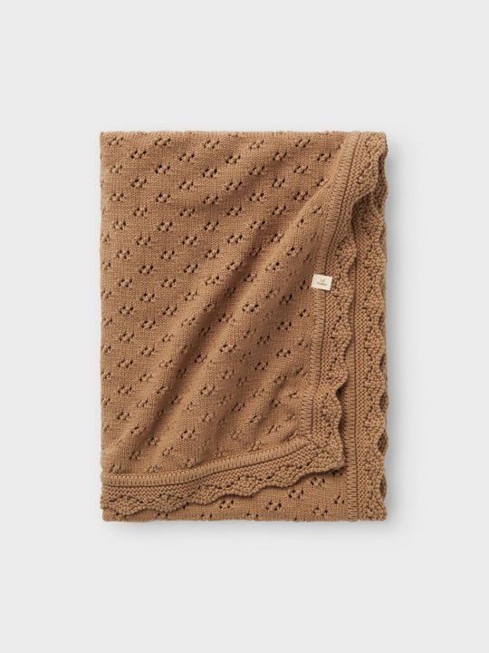 Lil' Atelier Baby NILIO KNIT BLANKET - Sepia Tint | Torgunns Barneklær AS