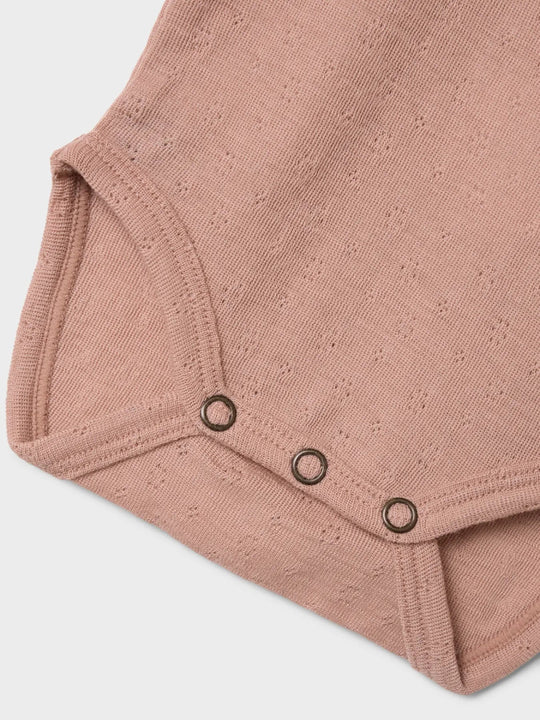 Lil' Atelier Baby NOEL NAB LS SLIM WOOL BODY - Roebuck | Torgunns Barneklær AS