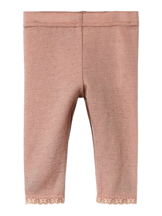 Lil' Atelier Baby NOEL NAB WOOL SLIM LEGGING - Roebuck | Torgunns Barneklær AS