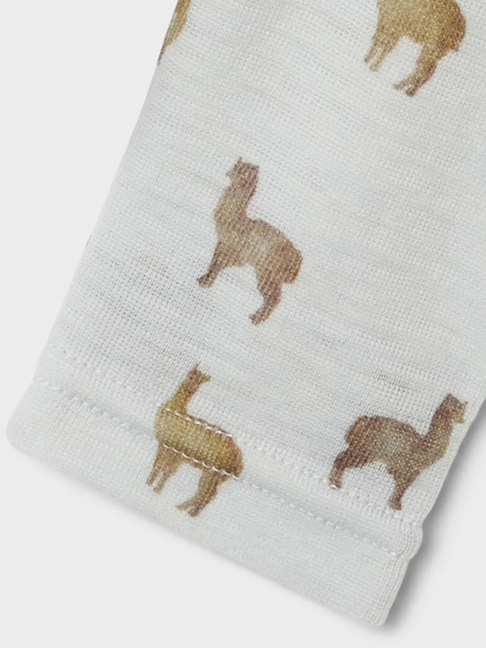 Lil' Atelier Baby NOEL NOR WOOL SLIM LEGGING - Gray Dawn | LAMA | Torgunns Barneklær AS