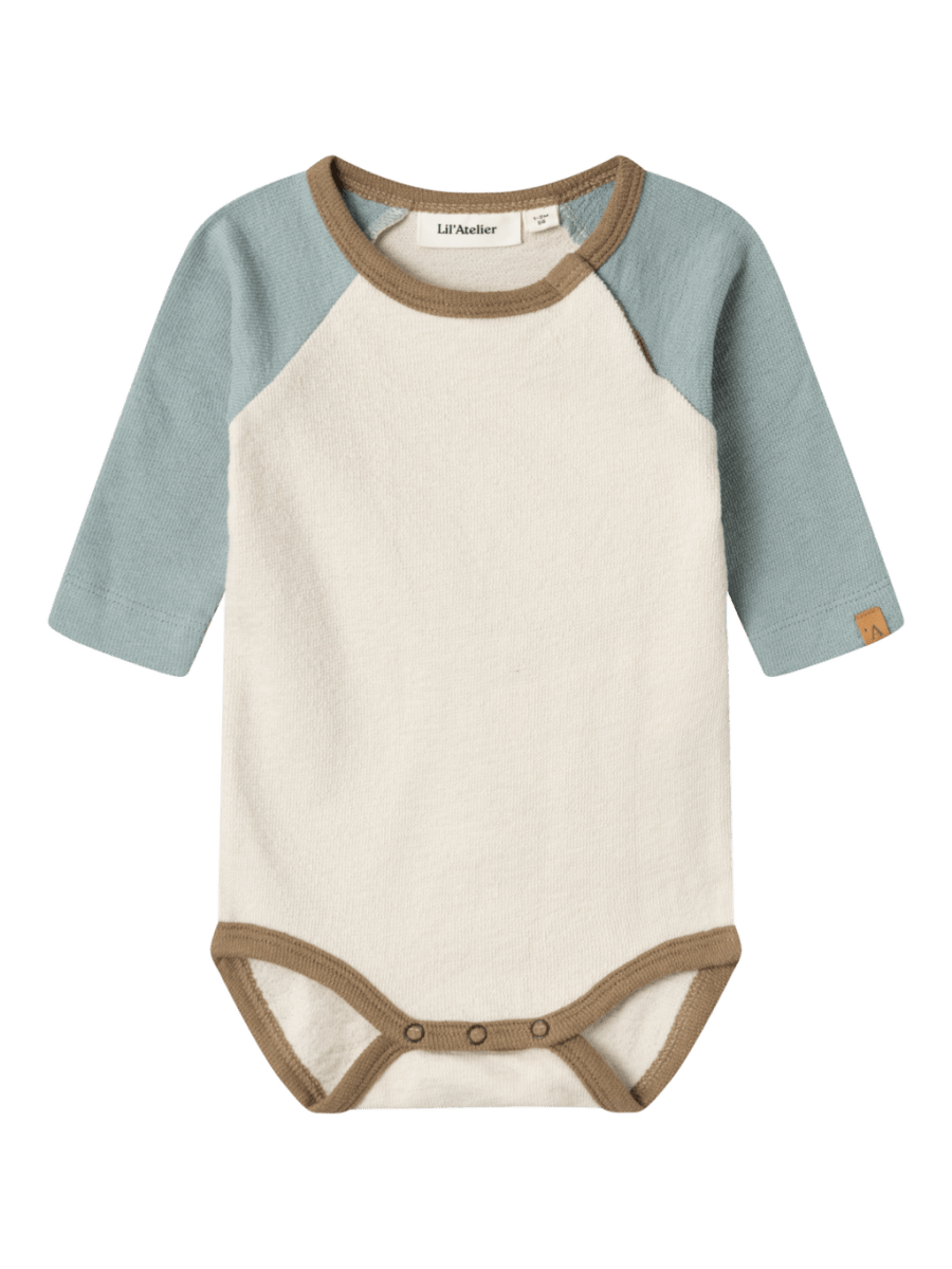 Lil' Atelier Baby NUNAN LS NREG BODY - Birch | Torgunns Barneklær AS