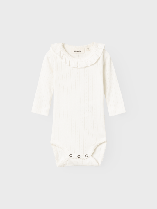 Lil' Atelier Baby RACHEL NIS LS SLIM BODY NOOS - Coconut Milk | Torgunns Barneklær AS
