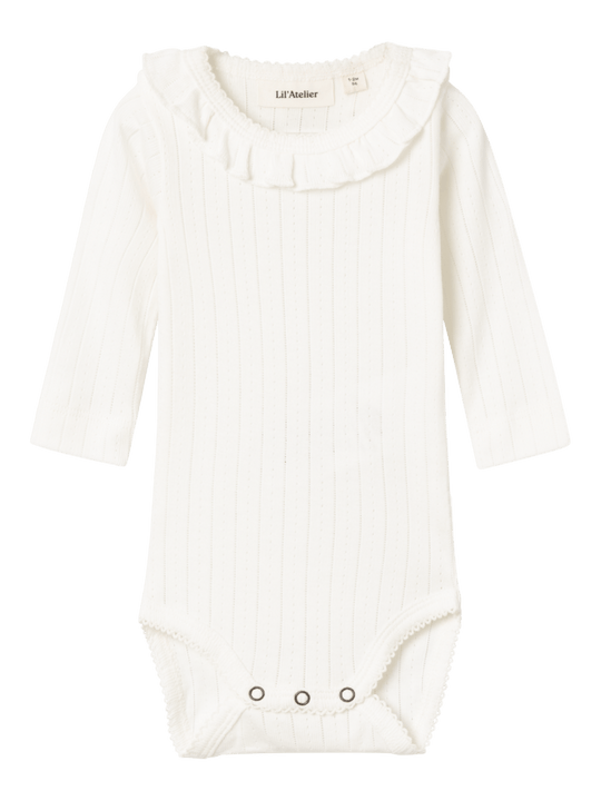 Lil' Atelier Baby RACHEL NIS LS SLIM BODY NOOS - Coconut Milk | Torgunns Barneklær AS