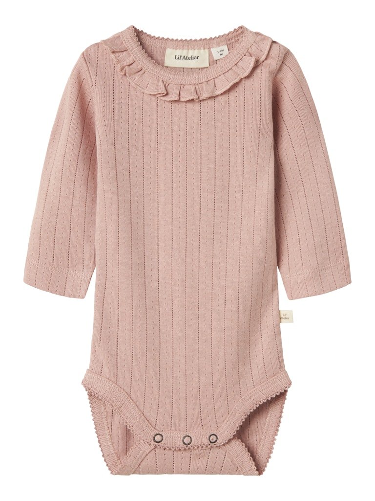 Lil' Atelier Baby RACHEL NIS LS SLIM BODY NOOS - Misty Rose | Torgunns Barneklær AS