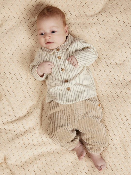 Lil' Atelier Baby RAUL LOOSE CORD PANT - Oxford Tan | Torgunns Barneklær AS