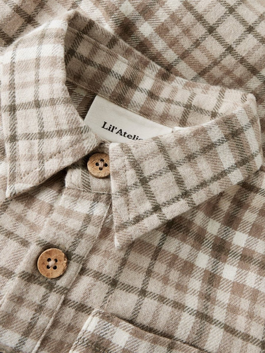 Lil' Atelier Baby REBEL LS BODY SHIRT - Sepia Tint | Torgunns Barneklær AS