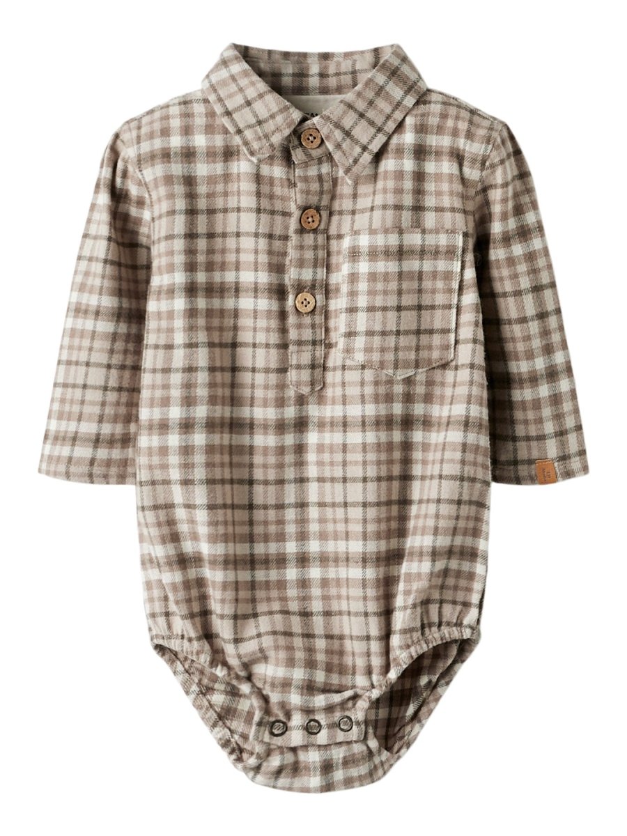 Lil' Atelier Baby REBEL LS BODY SHIRT - Sepia Tint | Torgunns Barneklær AS