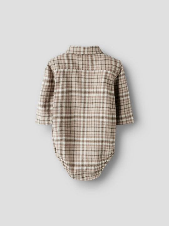 Lil' Atelier Baby REBEL LS BODY SHIRT - Sepia Tint | Torgunns Barneklær AS