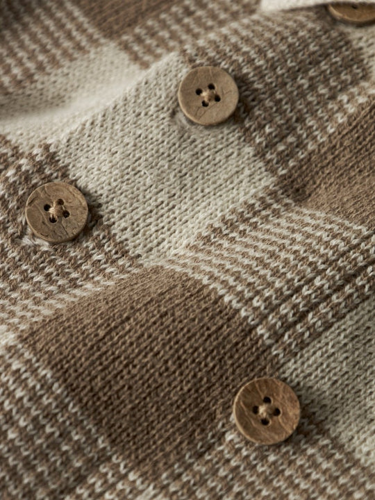 Lil' Atelier Baby ROBO LS LOOSE KNIT CARDIGAN - Sepia Tint | Torgunns Barneklær AS