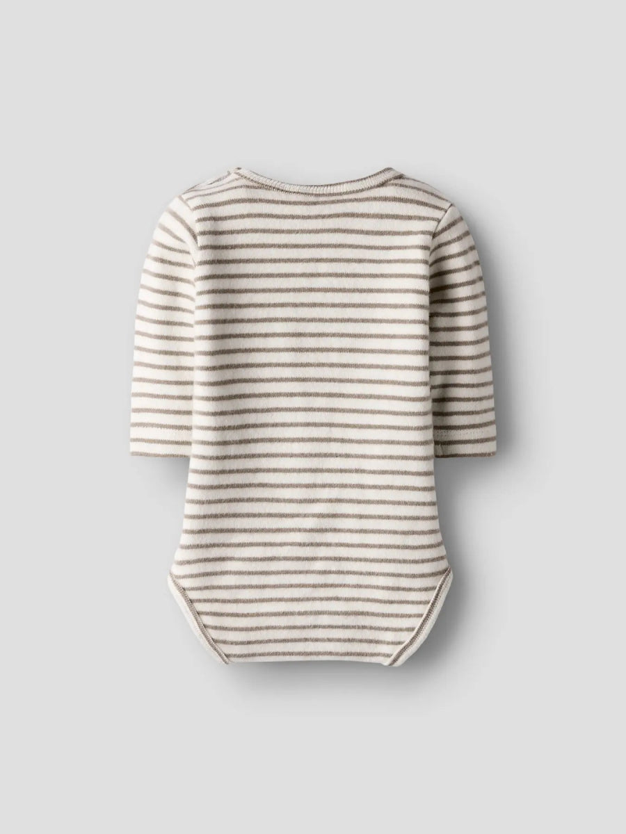 Lil' Atelier Baby THORO KEO LS SLIM BODY - Turtledove SEPIA TINT | Torgunns Barneklær AS