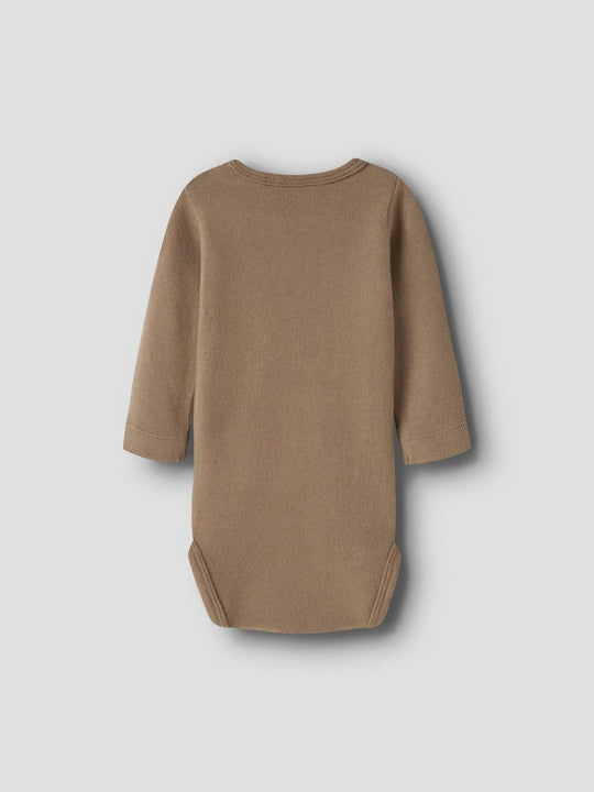 Lil' Atelier BABY THORO LEO LS SLIM BODY - Sepia Tint | Torgunns Barneklær AS