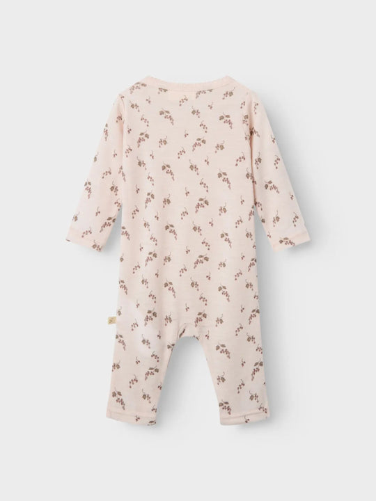 Lil' Atelier Baby WOOL NOEL NIA LS SLIM SUIT - Morganite | BERRY | Torgunns Barneklær AS