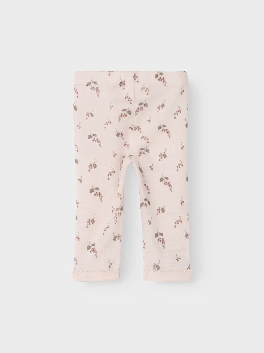 Lil' Atelier Baby WOOL NOEL NIA SLIM LEGGING NOOS - Morganite | BERRY | Torgunns Barneklær AS