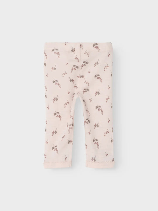 Lil' Atelier Baby WOOL NOEL NIA SLIM LEGGING NOOS - Morganite | BERRY | Torgunns Barneklær AS
