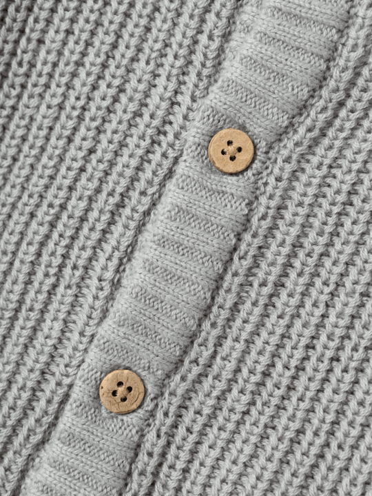 Lil' Atelier EMLEN LS KNIT CARDIGAN NOOS - Limestone | Torgunns Barneklær AS