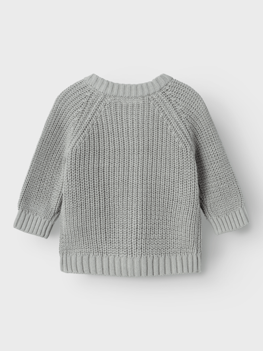 Lil' Atelier EMLEN LS KNIT CARDIGAN NOOS - Limestone | Torgunns Barneklær AS